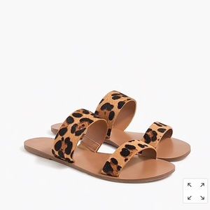 Jcrew Mercantile Leopard Sandal Slides